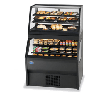 Federal Industries CRR4828/RSS4SC Specialty Display Hybrid Merchandiser Refrigerated Self-Serve Bottom With Refrigerated Service Top