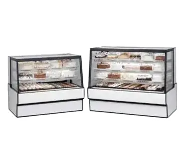 Federal Industries SGR3642 36'' Slanted Glass Silver Refrigerated Bakery Display Case with 2 Shelves