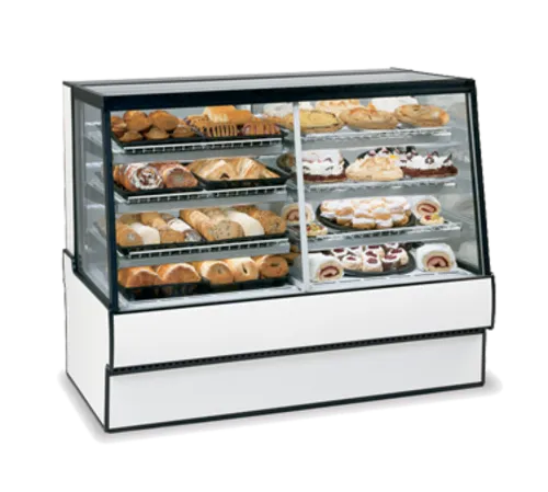 Federal Industries SGR5042DZ High Volume Vertical Dual Zone Bakery Case Refrigerated Left Non-Refrigerated Right
