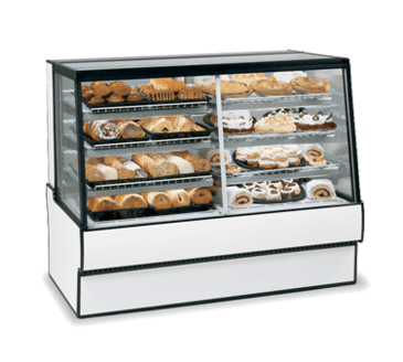 Federal Industries SGR5048DZ High Volume Vertical Dual Zone Bakery Case Refrigerated Left Non-Refrigerated Right