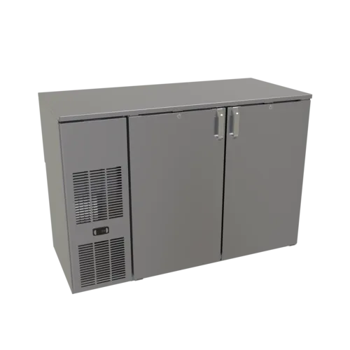 Glastender C1FB52 Silver 1 Solid Door Refrigerated Back Bar Storage Cabinet, 120 Volts