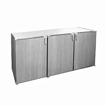Glastender C1RB72 Silver 3 Solid Door Refrigerated Back Bar Storage Cabinet, 120 Volts