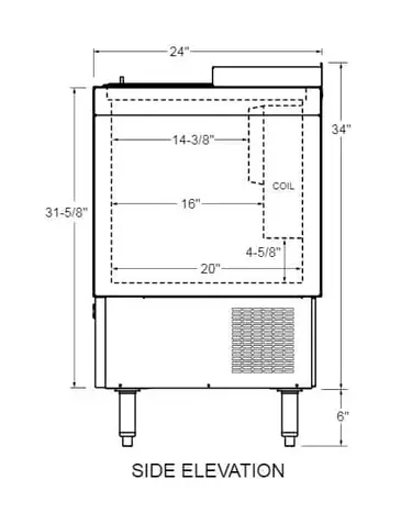 Glastender ST24-B Flat Top Bottle Cooler