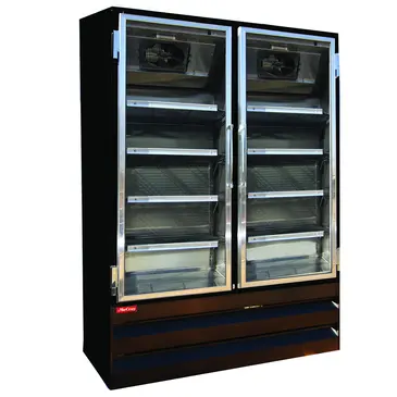 Howard-McCray GF65BM-B-FF 78.00'' 65.0 cu. ft. 3 Section Black Glass Door Merchandiser Freezer