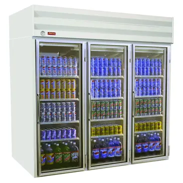 Howard-McCray GF75-FF 78.00'' 75.0 cu. ft. 3 Section White Glass Door Merchandiser Freezer