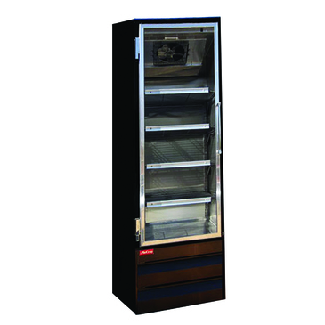 Howard-McCray GR19BM-B 26.50'' Black 1 Section Swing Refrigerated Glass Door Merchandiser