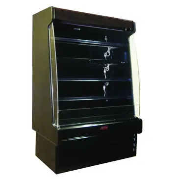 Howard-McCray R-OD35E-10S-B-LED 123.00'' Black Vertical Air Curtain Open Display Merchandiser with 4 Shelves