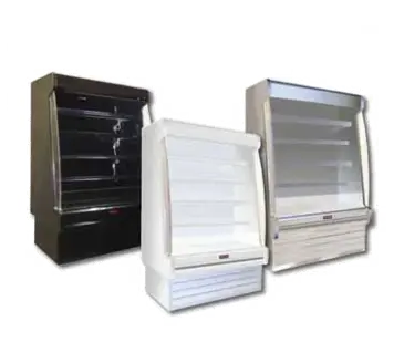 Howard-McCray R-OD35E-4S-S-LED 51.00'' Stainless Steel Vertical Air Curtain Open Display Merchandiser with 4 Shelves