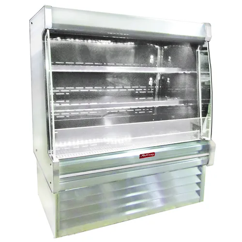 Howard-McCray R-OD35E-5L-LED 63.00'' White Vertical Air Curtain Open Display Merchandiser with 2 Shelves