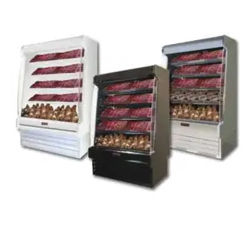 Howard-McCray R-OM35E-12S-S-LED 147.00'' Stainless Steel Vertical Air Curtain Open Display Merchandiser with 4 Shelves