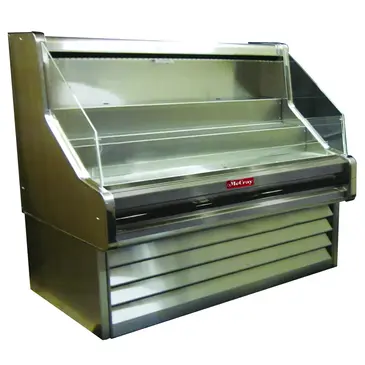 Howard-McCray R-OS30E-3-S 39.00'' Stainless Steel Horizontal Air Curtain Open Display Merchandiser with 3 Shelves