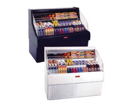 Howard-McCray R-OS30E-5C-B-LED 63.00'' Black Horizontal Air Curtain Open Display Merchandiser with 3 Shelves