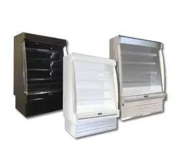 Howard-McCray SC-OD35E-3S-LED 39.00'' Stainless Steel Vertical Air Curtain Open Display Merchandiser with 4 Shelves