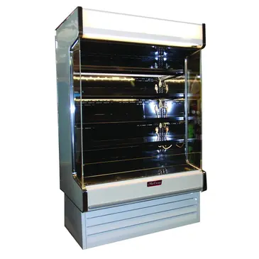 Howard-McCray SC-OD35E-5-S-LED-LC 63.00'' Stainless Steel Vertical Air Curtain Open Display Merchandiser with 4 Shelves