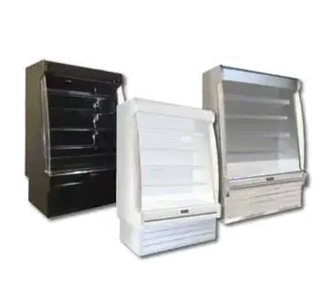Howard-McCray SC-OD35E-5S-LED 63.00'' White Vertical Air Curtain Open Display Merchandiser with 4 Shelves