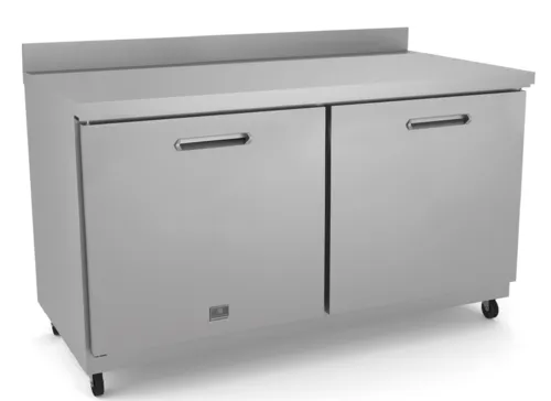 Kelvinator Commercial KCHUCWT60R 61.25'' 2 Section Undercounter Refrigerator with 2 Left/Right Hinged Solid Doors and Side / Rear Breathing Compressor