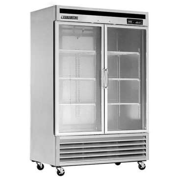 Maxx Cold MXCR-49GDHC 55.30'' Bottom Mounted 2 Section Door Reach-In Refrigerator