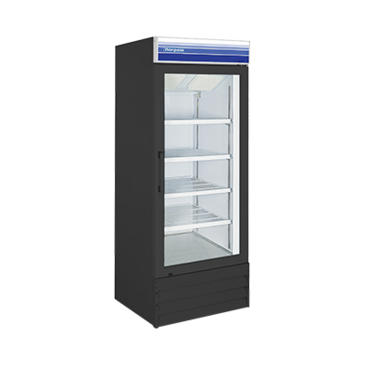 Norpole NPGF1-SB 31.00'' 23 cu.ft 1 Section Black Glass Door Merchandiser Freezer
