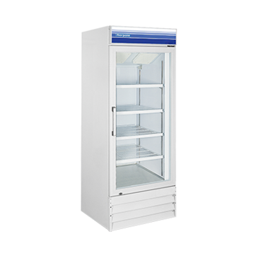 Norpole NPGR1-S 28.00'' White 1 Section Swing Refrigerated Glass Door Merchandiser