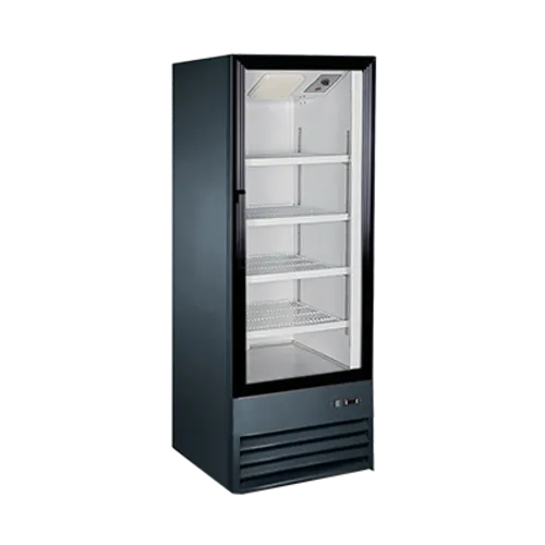 Norpole NPGR1-S9B 22.00'' Black 1 Section Swing Refrigerated Glass Door Merchandiser