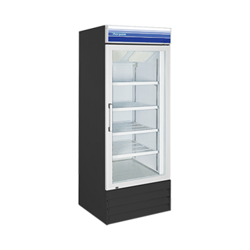 Norpole NPGR1-SB 28.00'' Black 1 Section Swing Refrigerated Glass Door Merchandiser