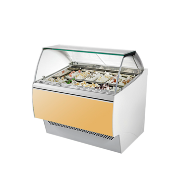 Oscartek GIA C G1150 Gia Gelato/Ice Cream Showcase/Display  Curved glass tilt back