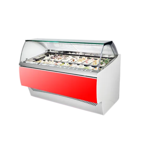 Oscartek GIA C G1650 Gia Gelato/Ice Cream Showcase/Display  Curved glass tilt back