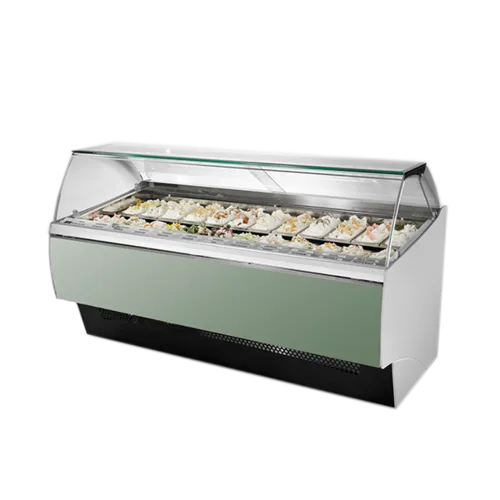 Oscartek GIA C G2106 Gia Gelato/Ice Cream Showcase/Display  Curved glass tilt back