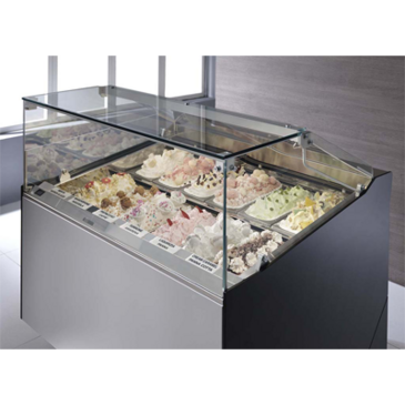 Oscartek GIA SQ G1150 Gia Gelato/Ice Cream Showcase/Display  Square glass