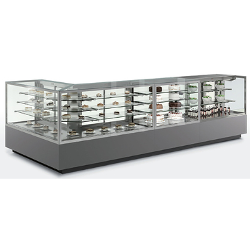 Oscartek ITALIA 1 DPA90RT Italia 1 Deli/Pastry Square 90° Showcase/Display  59" x 79" length customer side