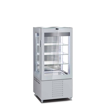 Oscartek VISION V6314 H60 26.00'' Silver 1 Section Swing Refrigerated Glass Door Merchandiser