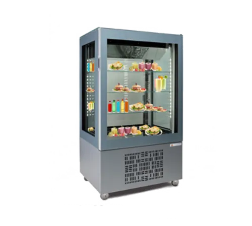 Oscartek VISION V8314D H60 34.00'' Silver 1 Section Swing Refrigerated Glass Door Merchandiser
