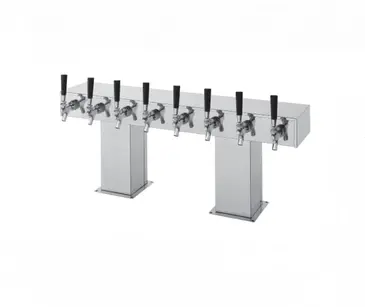 Perlick Corporation 4006-24B4 Bridge Tee Draft Beer Tower, Countertop, Glycol-Cooled - 71-11/16"W x 16-11/16"H