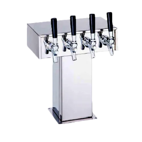 Perlick Corporation 4006-2BPC2 Tee Draft Beer Tower, Countertop, Glycol-Cooled - 9-1/8"W x 15-9/16"H