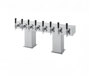 Perlick Corporation 4006-30B Bridge Tee Draft Beer Tower, Countertop, Glycol-Cooled - 89-9/16"W x 12-15/16"H