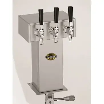 Perlick Corporation 4006-3B Tee Draft Beer Tower, Countertop, Glycol-Cooled - 9-1/8"W x 12-15/16"H