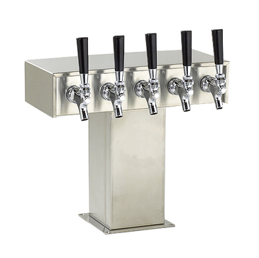 Perlick Corporation 4006-5B Tee Draft Beer Tower, Countertop, Glycol-Cooled - 14-5/8"W x 12-15/16"H
