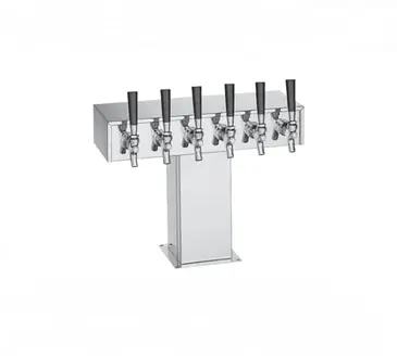 Perlick Corporation 4006S12B Wide Base Tee Draft Beer Tower, Countertop, Glycol-Cooled - 35-3/4"W x 12-15/16"H