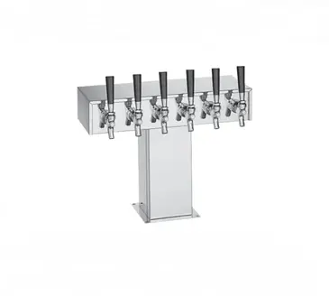 Perlick Corporation 4006S12B2 Wide Base Tee Draft Beer Tower, Countertop, Glycol-Cooled - 35-3/4"W x 15-9/16"H