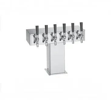 Perlick Corporation 4006S12BPC4 Wide Base Tee Draft Beer Tower, Countertop, Glycol-Cooled - 35-3/4"W x 16-11/16"H