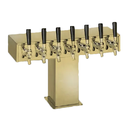 Perlick Corporation 4006S8BTF2 Wide Base Tee Draft Beer Tower, Countertop, Glycol-Cooled - 22-7/8"W x 15-9/16"H