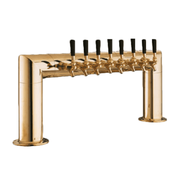Perlick Corporation 4008-8BTF Pass-Thru Pipe Draft Beer Tower, Countertop, Glycol-Cooled - 38"W x 14"H