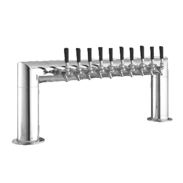 Perlick Corporation 4009-10B Pass-Thru Pipe Draft Beer Tower, Countertop, Glycol-Cooled - 46"W x 14"H