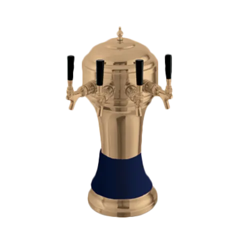 Perlick Corporation 4056BL4B Roma Draft Beer Tower, Countertop, Glycol-Cooled - 8-1/8" Diameter x 20-1/2"H