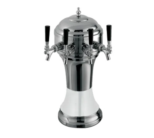 Perlick Corporation 4056WH4BPC Roma Draft Beer Tower, Countertop, Glycol-Cooled - 8-1/8" Diameter x 20-1/2"H