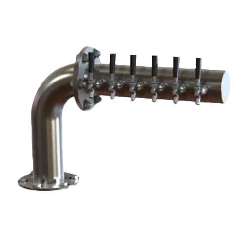 Perlick Corporation 4062-10R "L" Brew Pipe Draft Beer Tower, Countertop, Glycol-Cooled - 40-5/8"W x 20"H O.A.