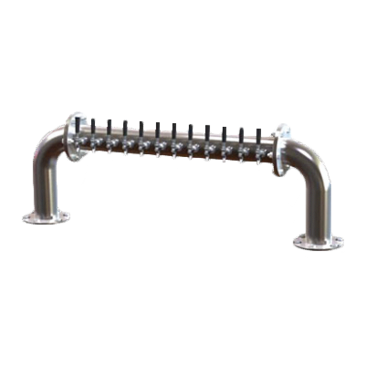 Perlick Corporation 4065-16 Pass-Thru Brew Pipe Draft Beer Tower, Countertop, Glycol-Cooled - 67-7/16"W X 20"H O.A.