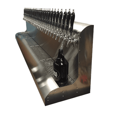 Perlick Corporation 4076BK10 Modular Draft Beer Dispensing Tower, Wall Mount, Glycol-Cooled - 30"W x 22-3/4"H