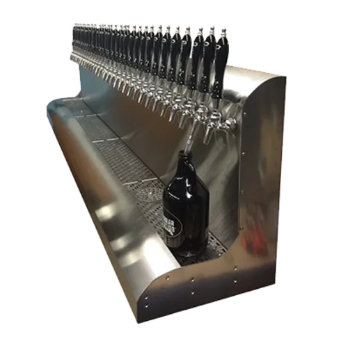 Perlick Corporation 4076BK22 Modular Draft Beer Dispensing Tower, Wall Mount, Glycol-Cooled - 66"W x 22-3/4"H