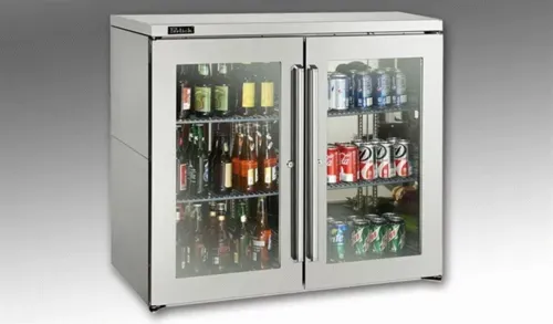 Perlick Corporation BBRN40 Silver 2 Solid Door Refrigerated Back Bar Storage Cabinet, 120 Volts